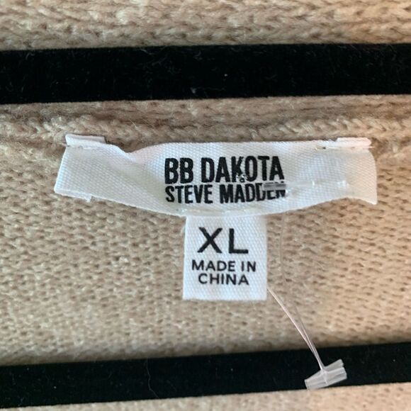 BB‎ Dakota Steve Madden Multi color tan long cardigan size XL - Picture 3 of 8